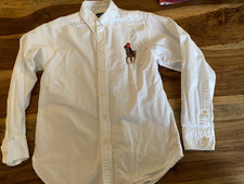 Polo Ralph Lauren Kinder / Jungen Oxfordhemd Hemd Gr.M 10-12 Weiß Bigpony   edel