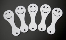 5x Einkaufswagenchip  sofort abziehbarer Einkaufswagenlöser Schlüsselanhänger