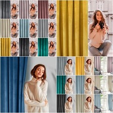 Samtvorhang Weiche Samtvorhänge Prachtvolle Samt Vorhänge Kräuselband Velours