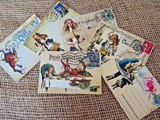 6 kleine Postkarten Alice im