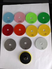 22 + 2 M14 Diamant Polierpads Nass,Trocken, 100mm Schleifscheiben