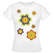 Hippie Flower Power Blumen Frauen T-Shirt