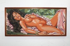 Großes Gobelin Bild Akt Frau Stickerei Elsass Alsace Straßburg Handarbeit Unikat