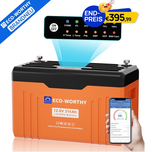 Eco worthy 12v 314ah - 12v, lifepo4