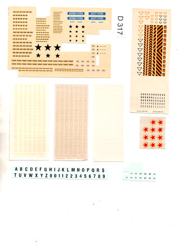 Konvolut 317 roco - 317, decals