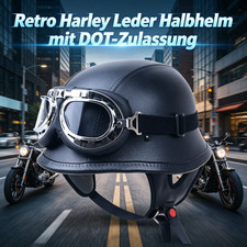 Vintage Motorradhelm Lederhelm
