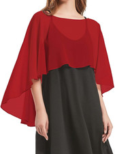 Damen chiffon cape schals - chiffon,