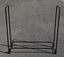 Kaminholzregal 122x122x35,56cm Brennholz Metall Regal Kaminholz außen Holz