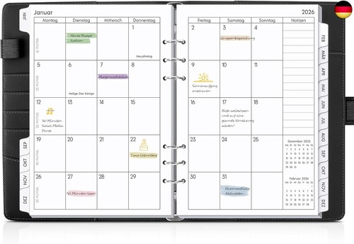 Kalender ringbuch - ringbuch, a5
