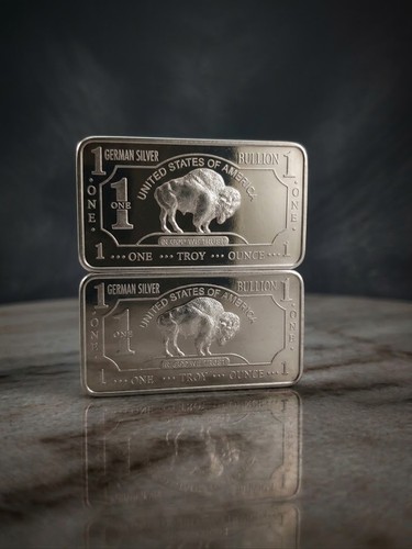 Neusilber barren 1 oz - 2x,