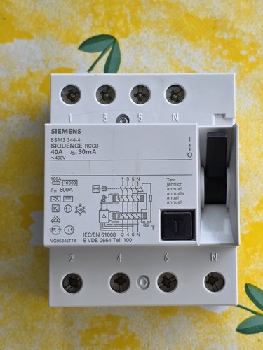 Siemens 40a 30ma rcd typ - 40a,