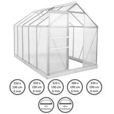 Gewächshaus Aluminium Treibhaus Pflanzenhaus inkl. Hohlkammerstegplatten Zelsius
