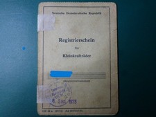 DDR Simson, KR 51, 1965, Betriebserlaubnis, Zulassung, Registrierschein
