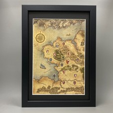 The Old Weltkarte Gerahmt