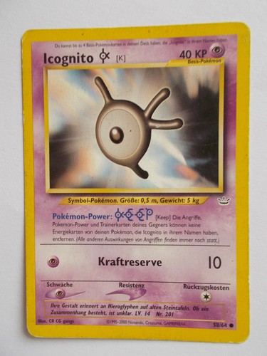 Pokemon karten icognito - karten,