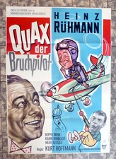 QUAX DER BRUCHPILOT Heinz Rühmann A1-FILMPOSTER German 1-Sheet WA 60er BONNÉ-ART