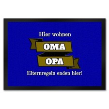 Fußmatte in 35x50 cm Hier