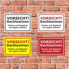 Schild - Vorsicht Dachlawinen - in 4 Größen - S00018-008 Winter Winterschild