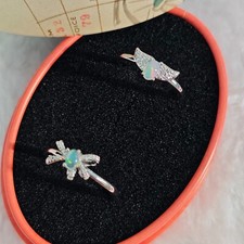 Natur echt Opal Top Feuer Ringe schleife Walfluke Ring Damen Heilung Heilstein