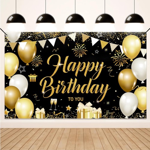 Geburtstags banner schwarz - banner,