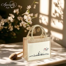 ❦ Bedruckte Tasche DAILY Jute Baumwolle Aufdruck Meer-Leuchtturm-Küste I ❤️Ort ❦