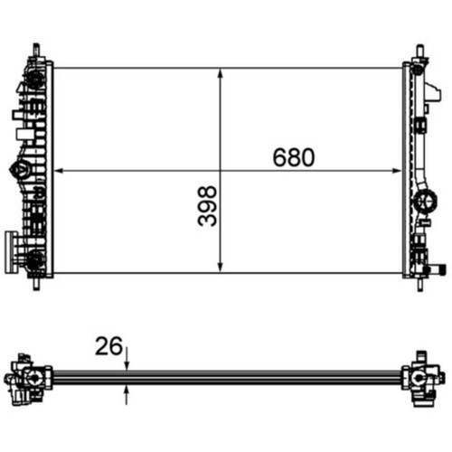 Kühler motorkühlung mahle - motorkühlung, cr