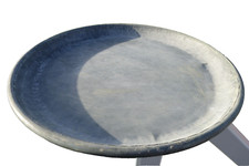 Shabby Tablett Schale Deko Teller Rund Küche Wohnen Eisen Retro Stil 40cm Grau