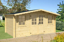 34mm Gartenhaus 400x300 cm Gerätehaus Holzhaus Holz Blockhaus Schuppen Hütte Neu