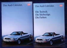 AUDI 80 B4 Cabriolet Cabrio Prospekt 7.1992 mit Beilage Farben und Polster,