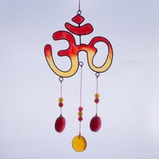 Suncatcher "OM" rot gelb ca