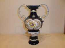 Prunk Amphorenvase Vase Kobaltblau Blumen Blumenbukett Henkelvase 26 cm