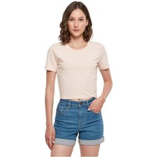 Build your Brand Ladies Cropped Tee T-Shirt Oberteil Basic Top Baumwolle Jersey