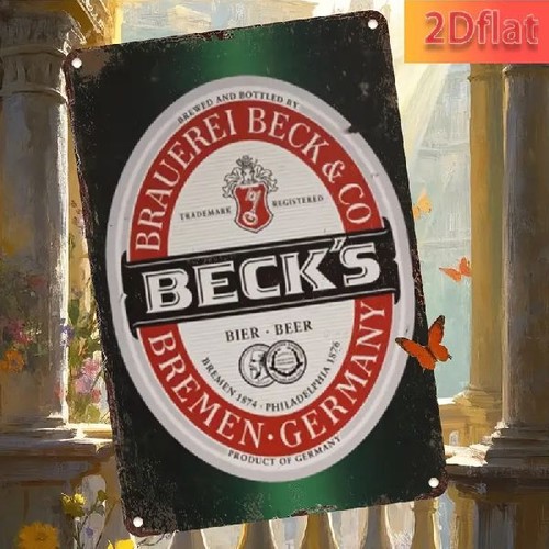 Blechschild bier becks - blechschild,