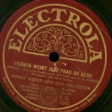 MAREK WEBER & AUSTIN EGEN Tränen weint jede Frau so gern 78rpm Schellack  S9065