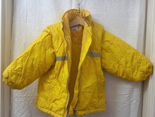 warme Winterjacke Jako-O 92 98 in gelb auch als Weste tragbar Reflektorstreifen