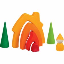 Goki zwergenhaus mit holzzwerg - mit,