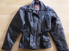 Klassische + absolut neuwertige Motorradjacke aus Leder von Held, Damen 40
