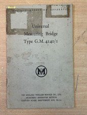 Mullard Messgerät Universal Messbrücke Typ G.M.4140/1