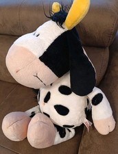 Nici Kuh Kalb XXL Stofftier Kuscheltier Plüschtier 50cm  Schwarz Weiß