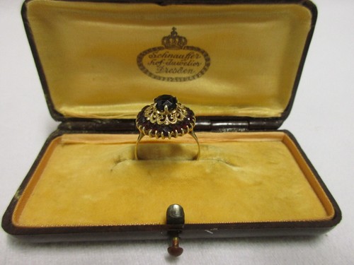 Damen gold ring granat - ring, 14