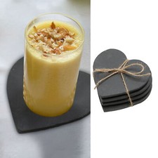 4x Schieferuntersetzer Herz