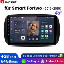 8Kern Carplay 4+64G Autoradio Für Smart Forfour Fortwo 453 GPS Navi WIFI FM DAB+