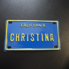 Christina Mini License Plate