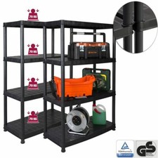 2 x XXL Schwerlastregal Kunststoffregal Regal Kellerregal Steckregal 92x46x141