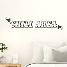  Wandtattoo Spruch "Chill Area" Wohnzimmer Wandsticker Wandaufkleber Wanddeko