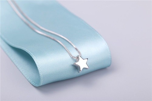 Silber plattiert star kette - silber,