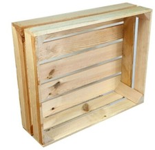 SET Neue flache Holzkisten