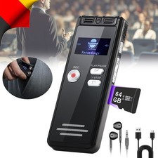 64GB Digital Diktiergerät Aufnahmegerät MP3 Audio Sound Voice Recorder Tragbar.