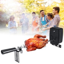BBQ Edelstahl Grillspieß Set Rotisserie Weber Genesis Motor + Stange + Gabel Kit