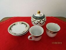 5 Porzellan Teile: 2 Mocca